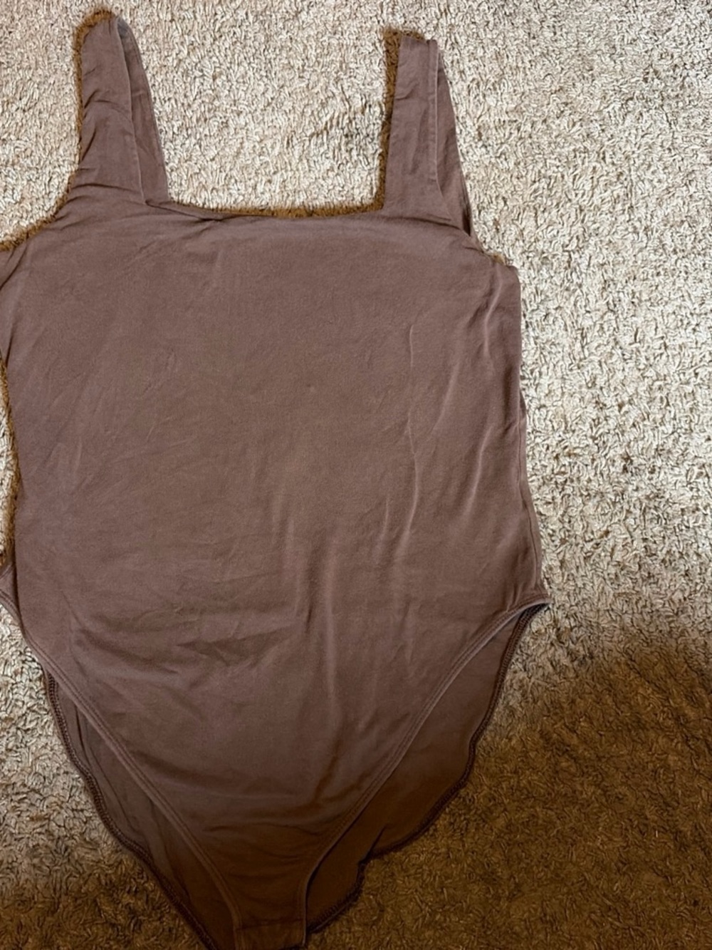 Old Navy Brown Square Neck Tank Bodysuit